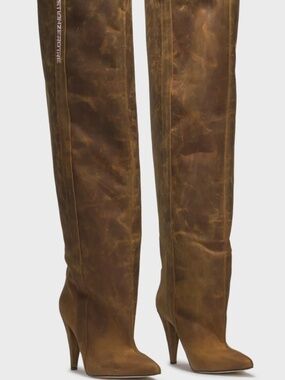 “STORM” Over-the-Knee Boots – Vintage Brown (NEW, Unworn)